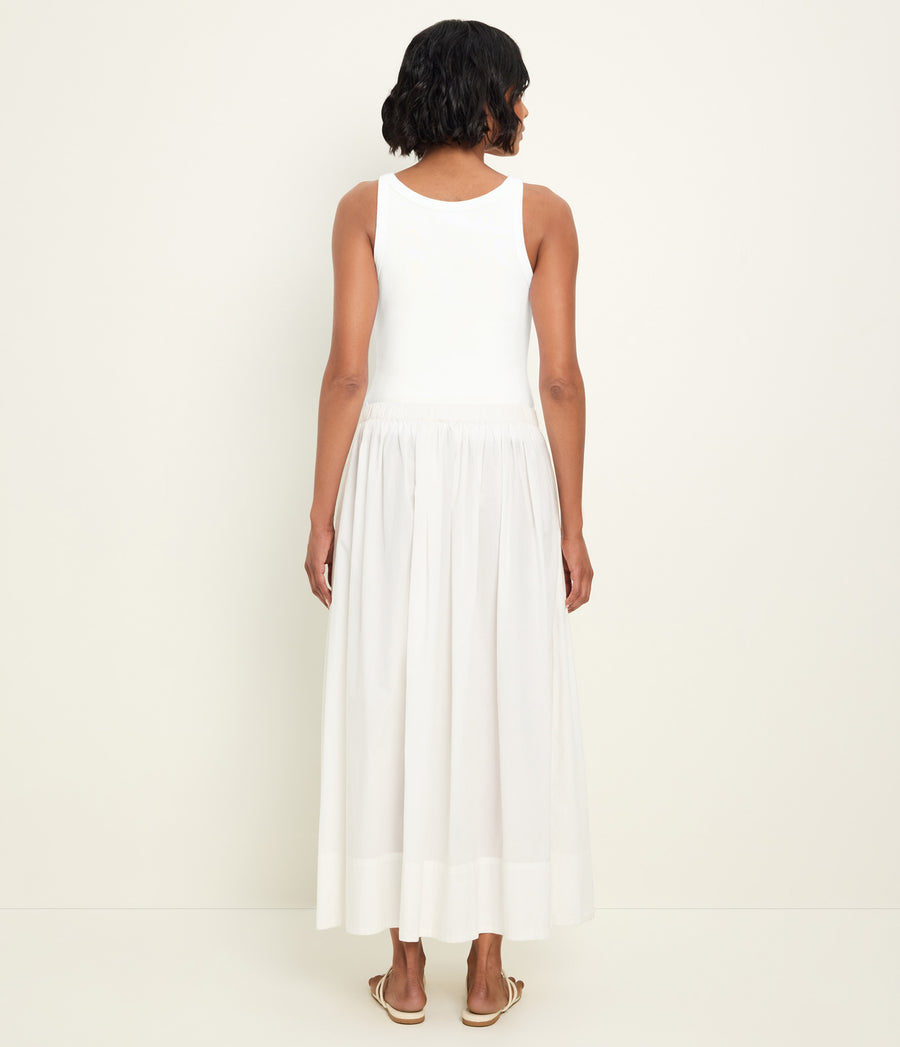 Meadow Midi Skirt Back View #WHITE