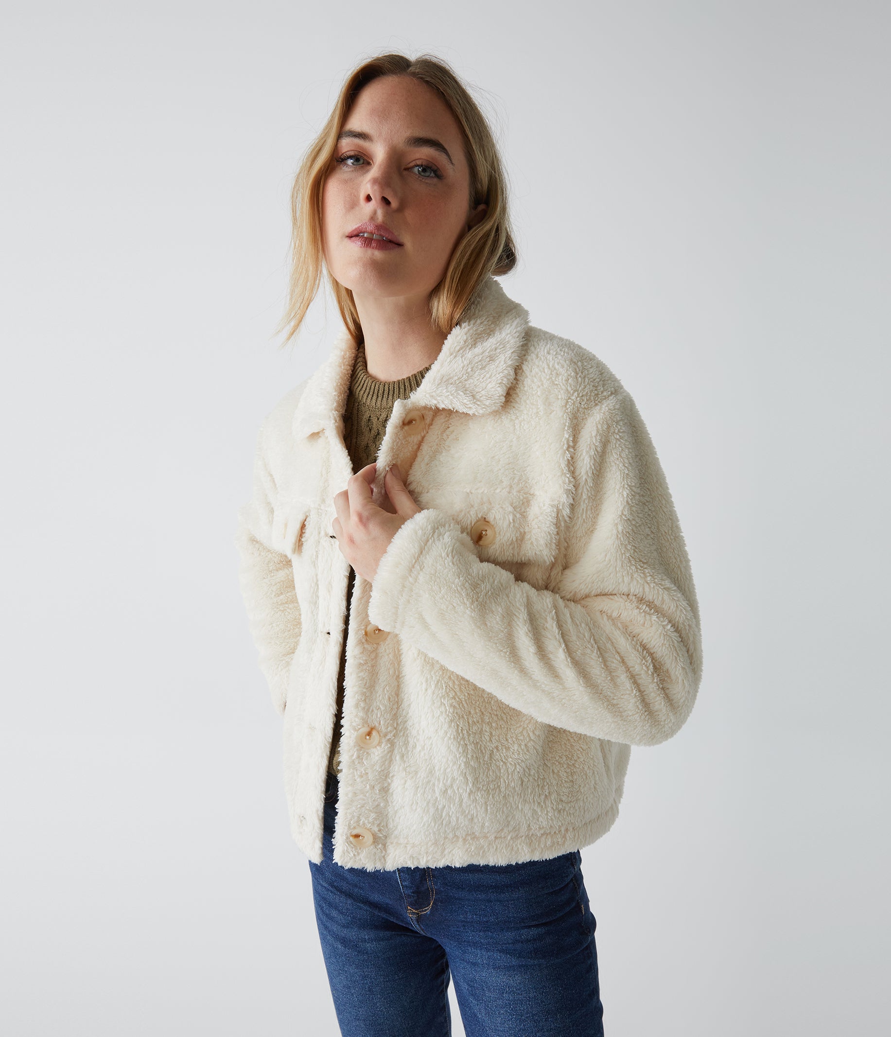 Arizona Sherpa Cropped Jacket