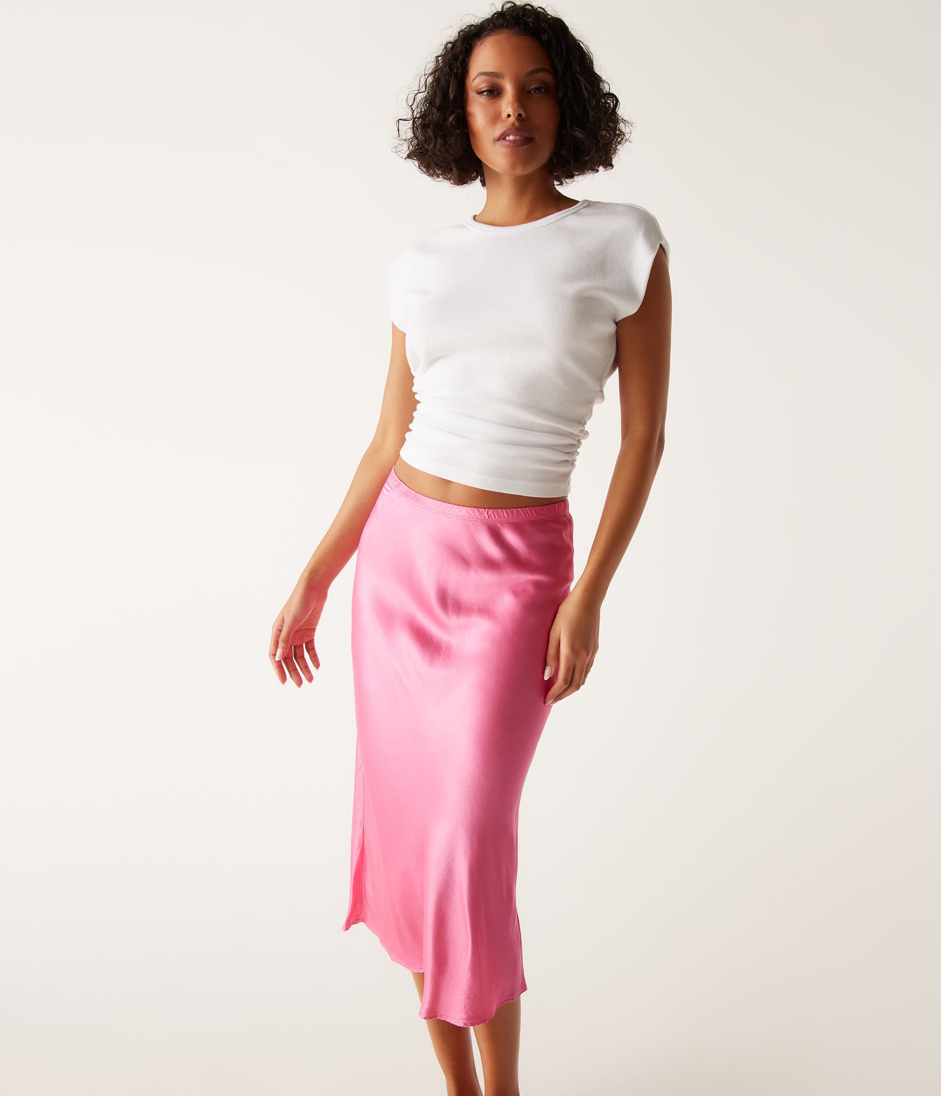 m 　RAWSTUDIO SATIN ANKLE-LENGTH SKIRT ANYA SKIRT - DARK MOSS – Rails