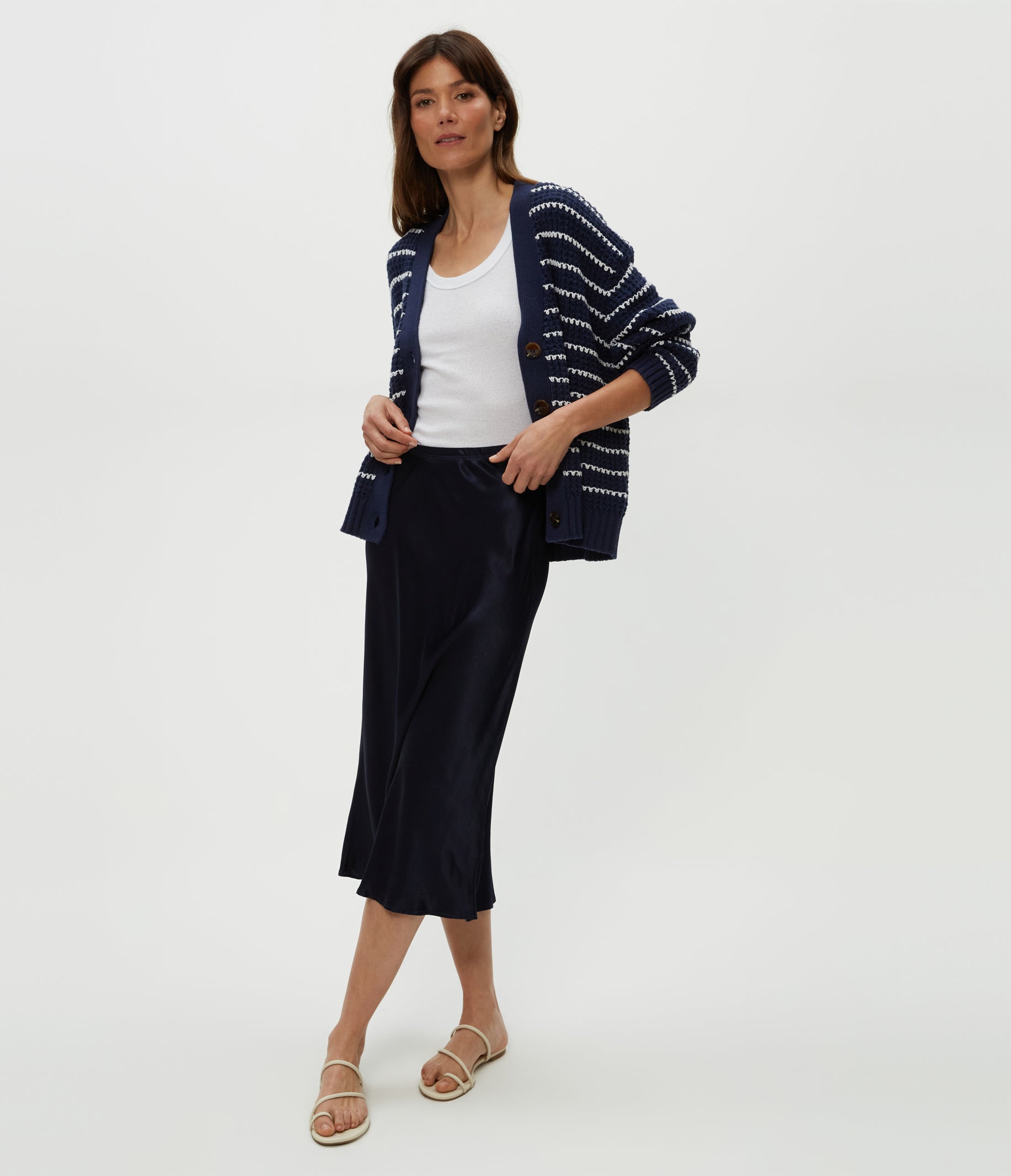Petite Leila Bias Cut Midi Skirt