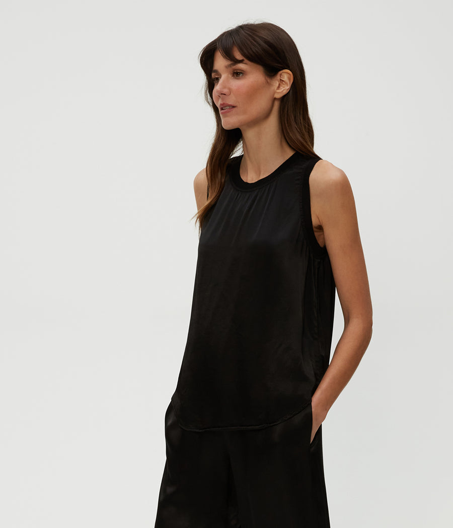 Petite Cyrus Pant in Black  Side View #BLACK