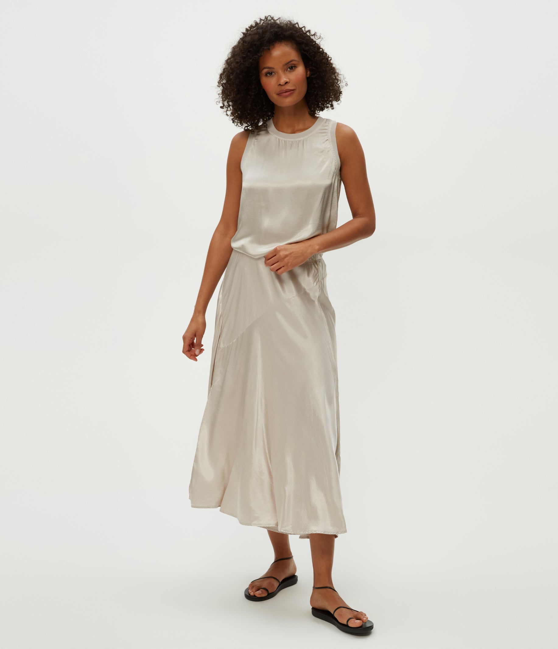 Desi Asymmetrical Satin Skirt Desi Asymmetrical Satin Skirt