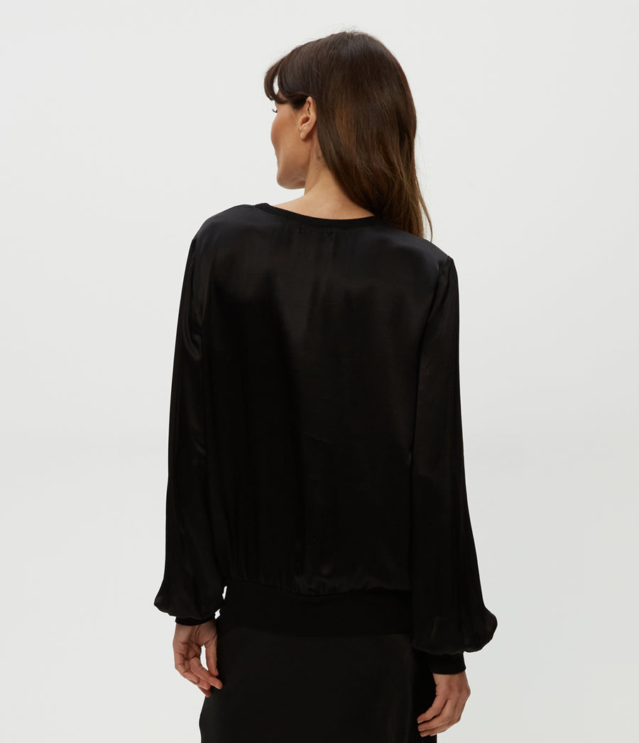 Ariel Sweatshirt in Black  Back View #BLACK