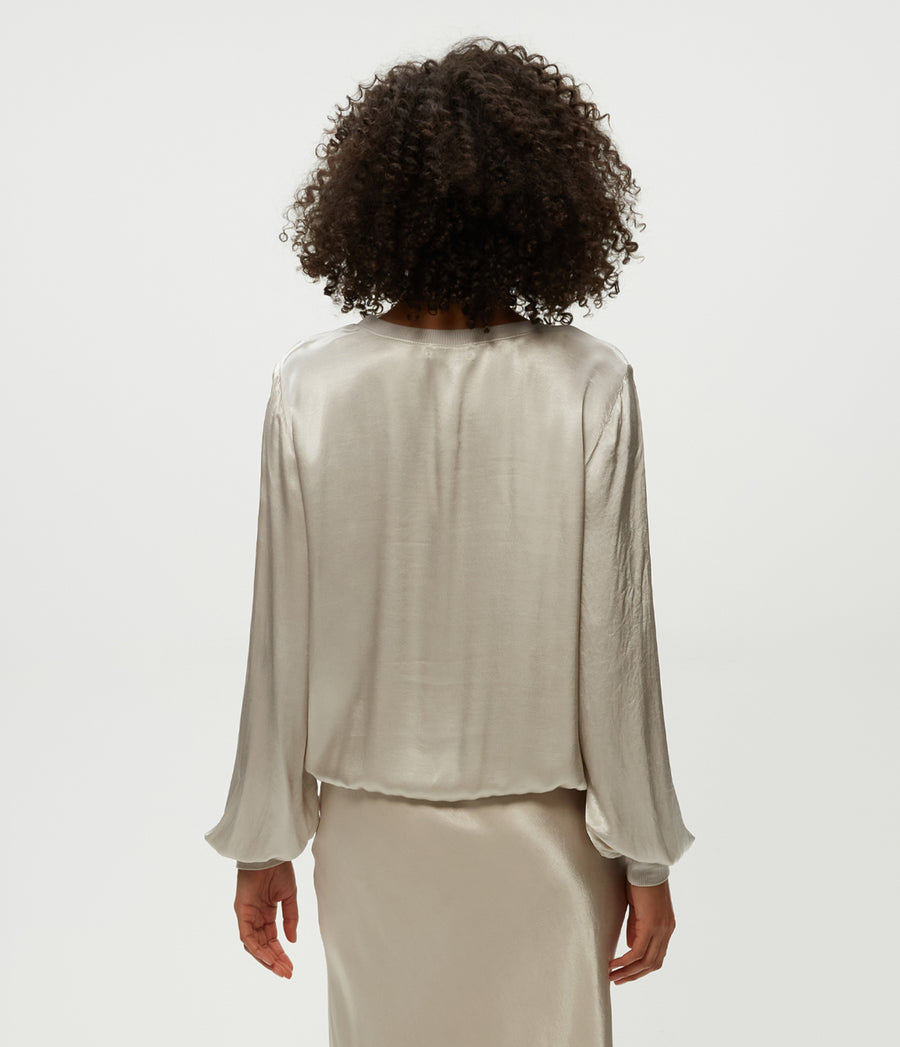 Ariel Sweatshirt in Cement  Back View #CEMENT