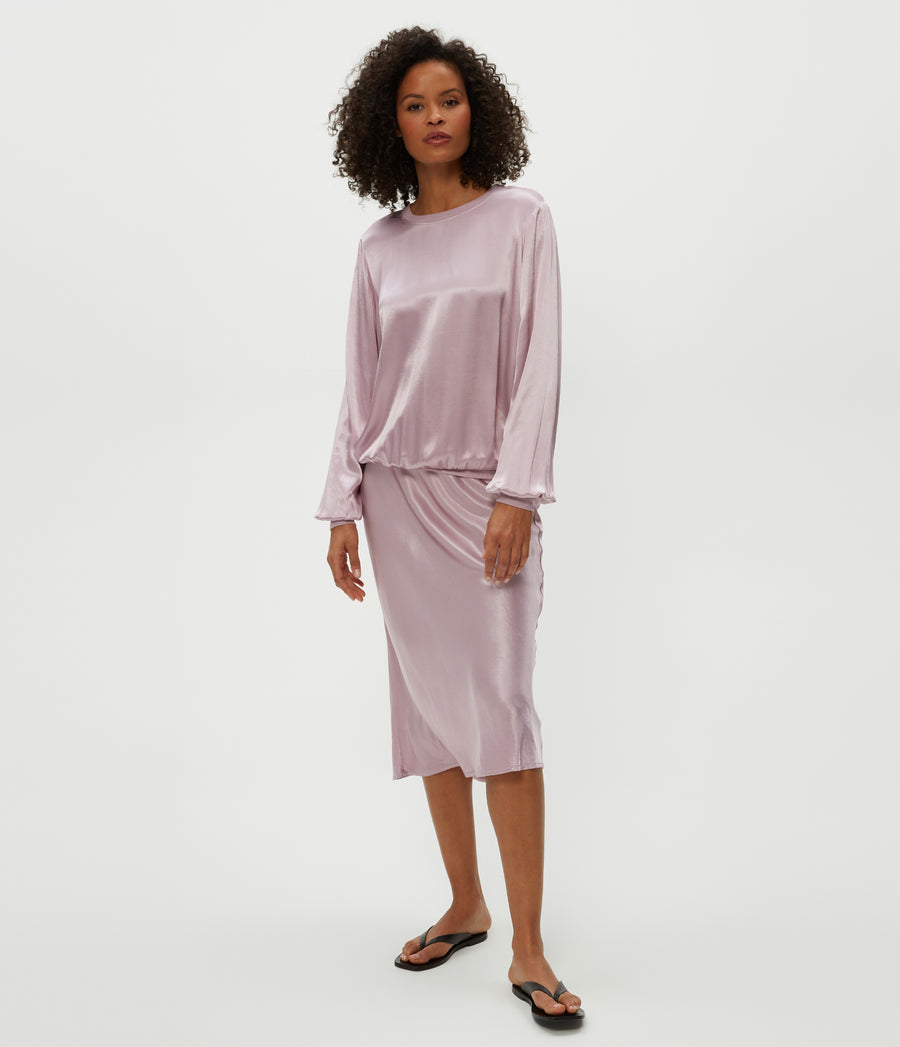 Ariel Sweatshirt in Sachet Purple Full Body View #SACHET