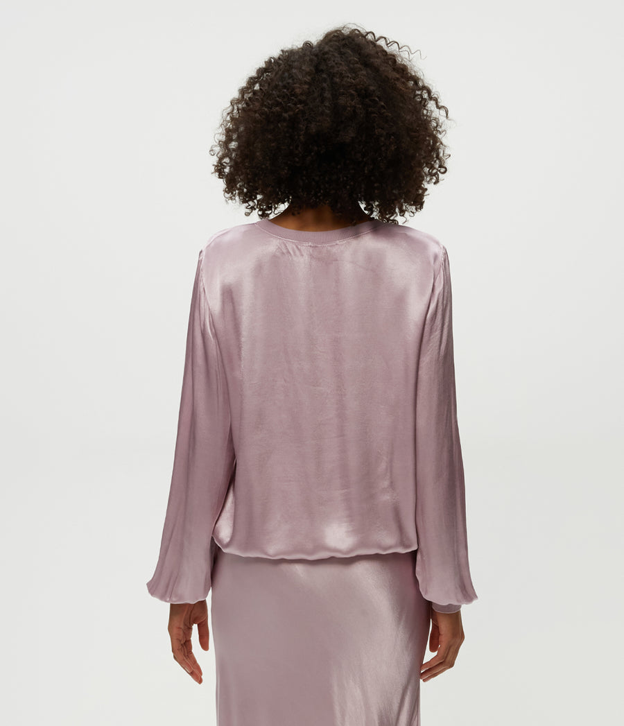 Ariel Sweatshirt in Sachet Purple Back View #SACHET