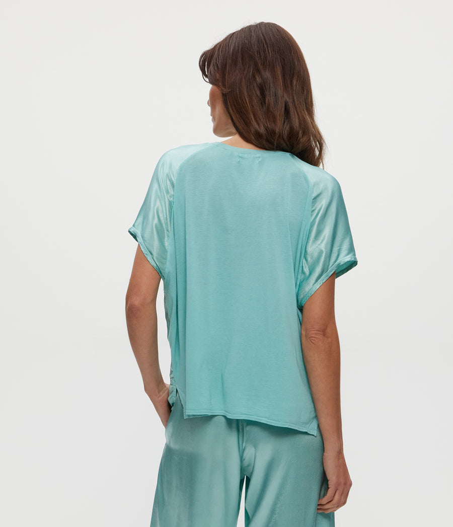 FLOW TEE in SERENE BLUE Back View #SERENE