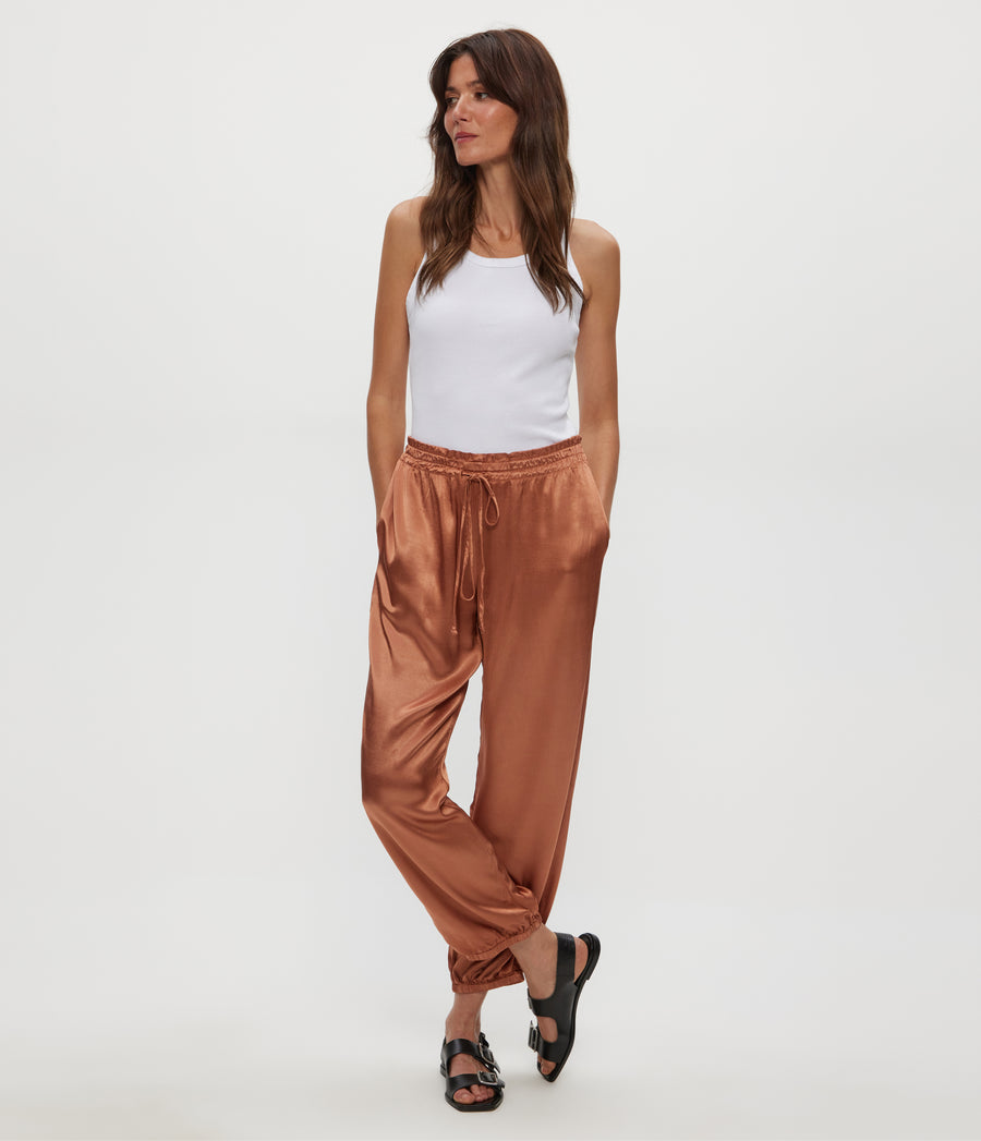 PIXIE JOGGER in TERRA Orange Full Body View #TERRA