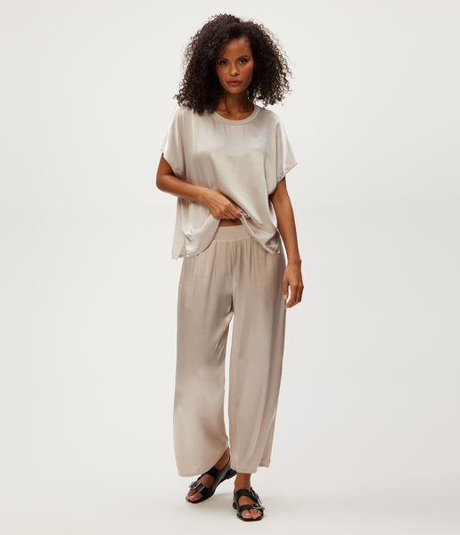 Sacha Satin Cropped Pant