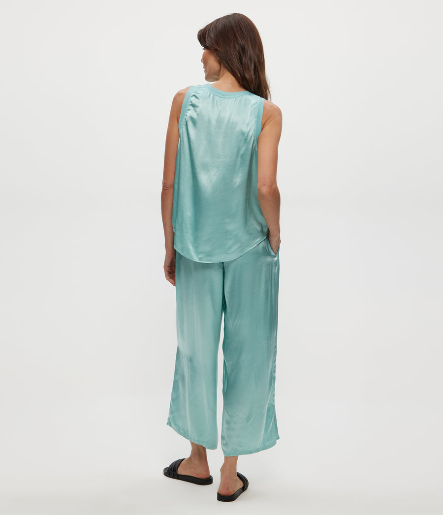SACHA CROPPED PANT in SERENE BLUE Back View #SERENE