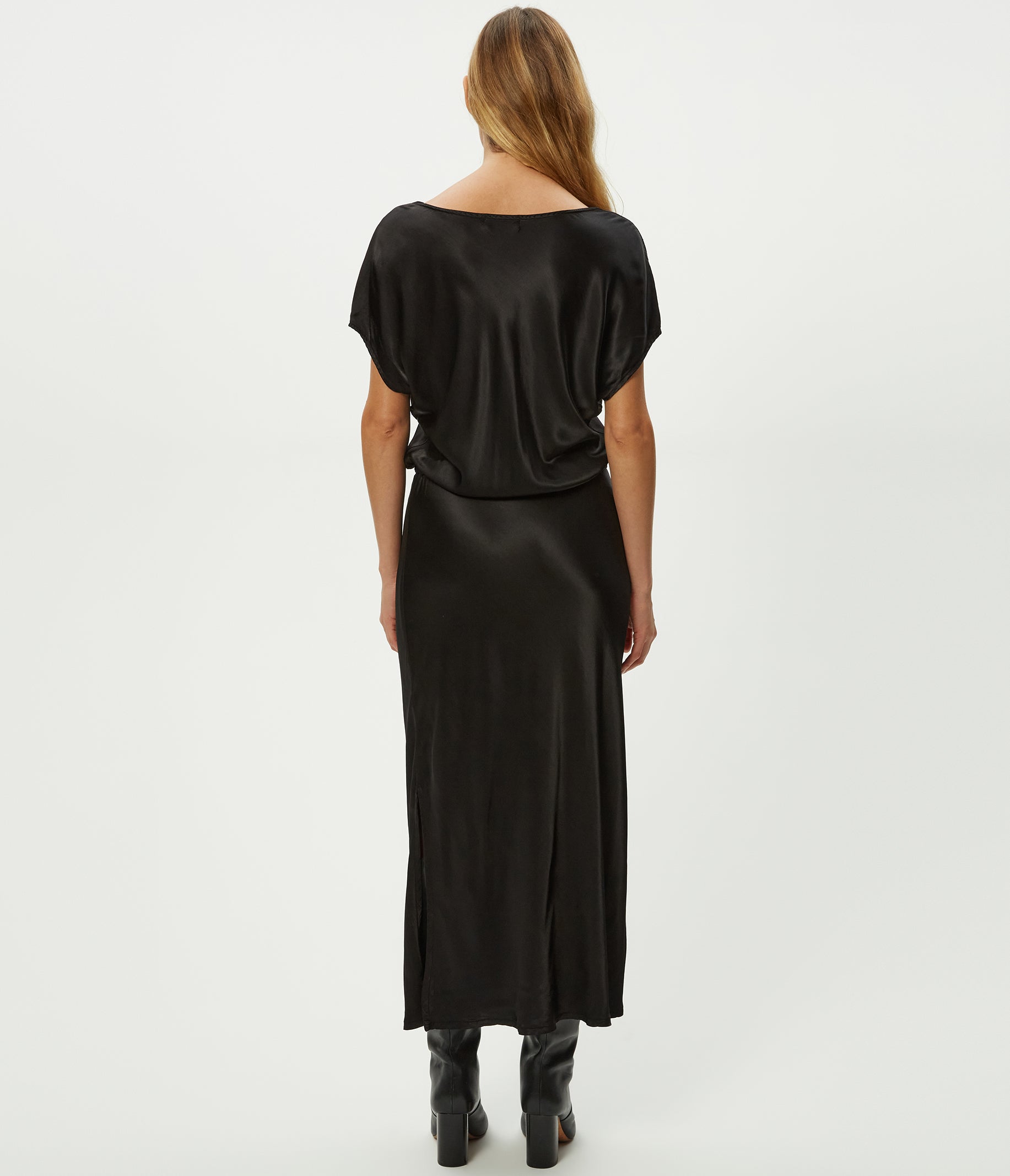 Women's Karter Satin Midi Dress - Black - Size XS