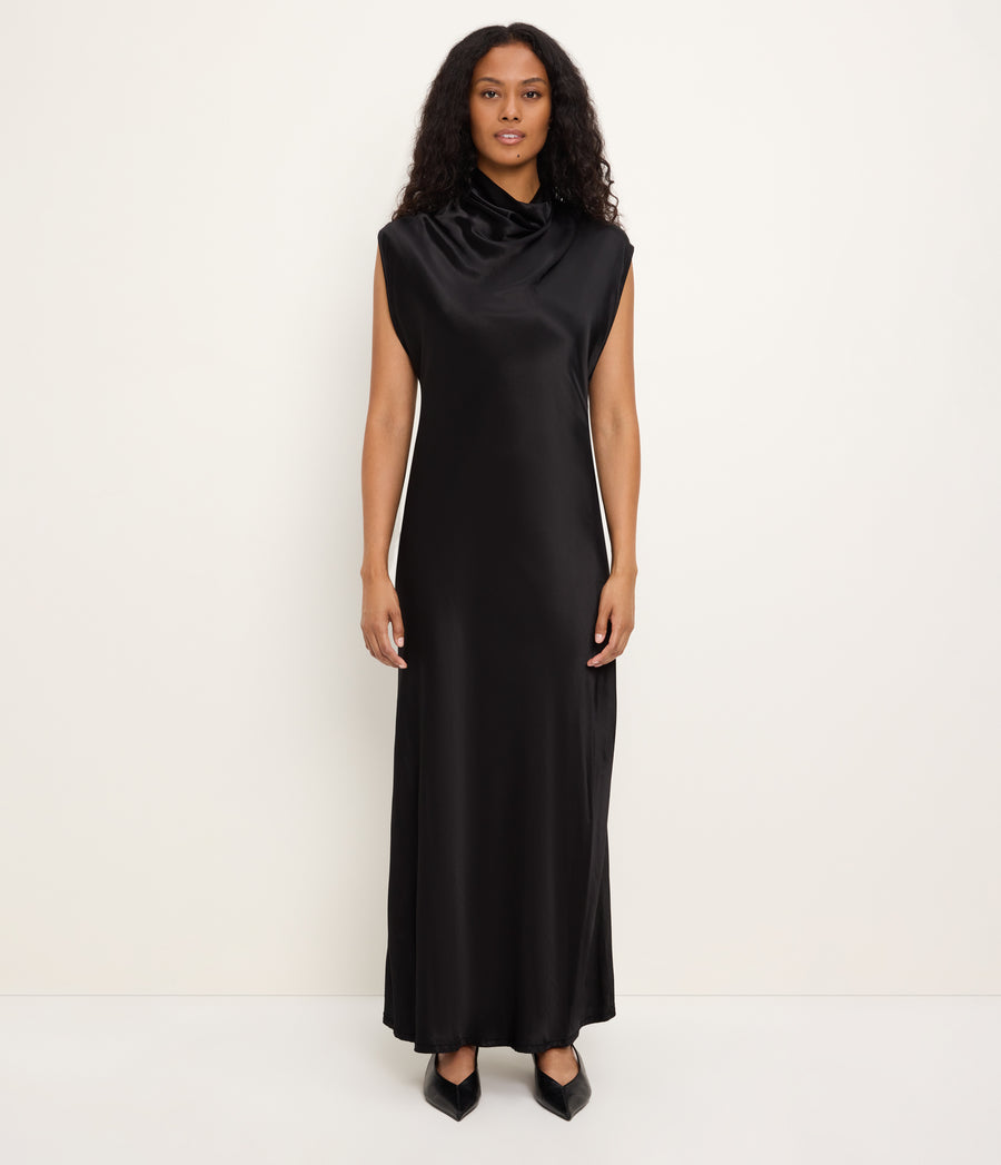 Astra Bias Mock Neck Dress