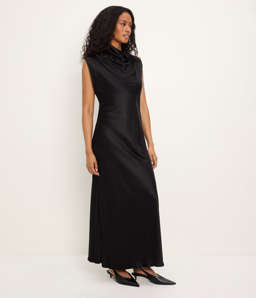Astra Bias Mock Neck Dress