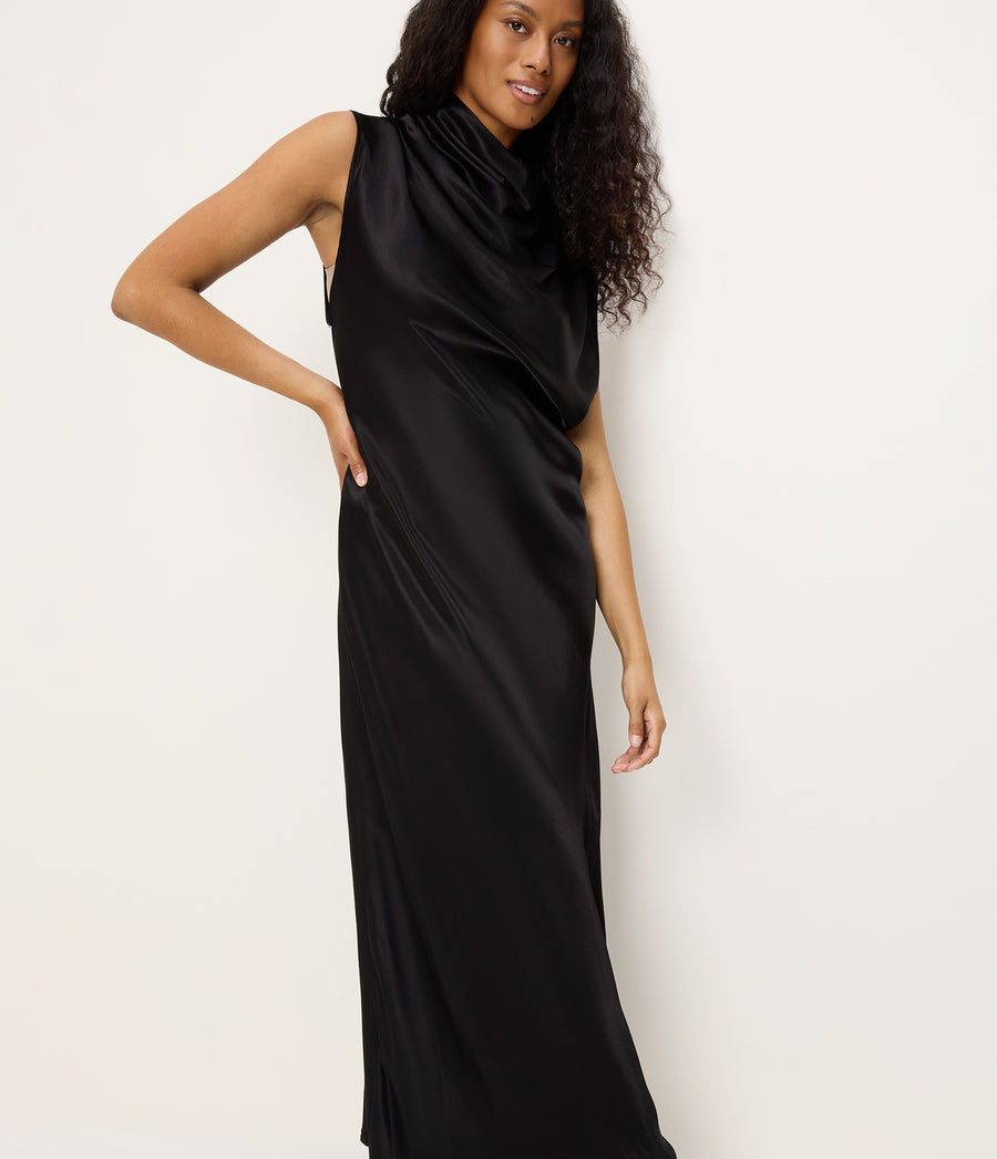 Astra Bias Mock Neck Dress