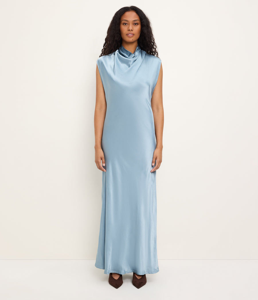 Astra Bias Mock Neck Dress