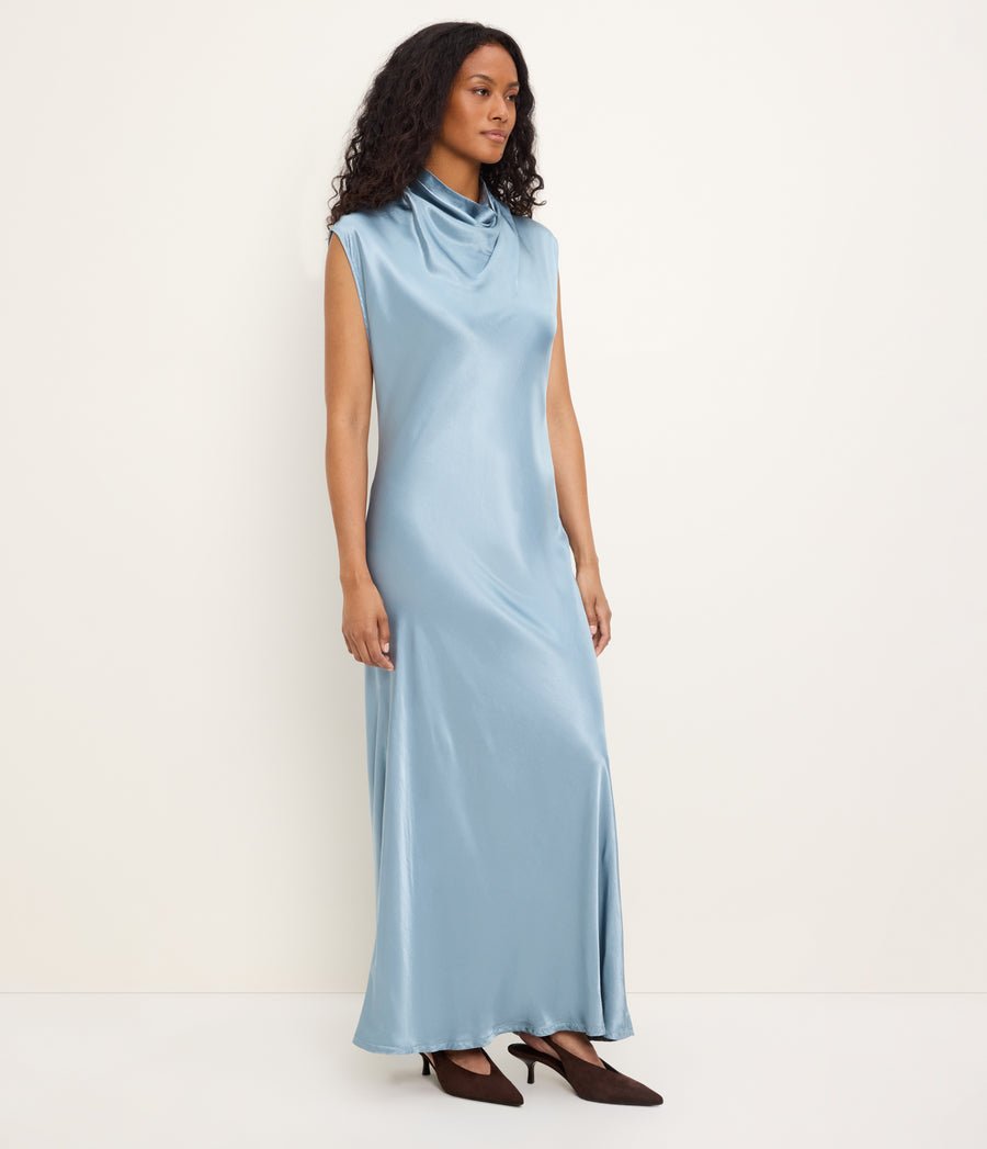 Astra Bias Mock Neck Dress