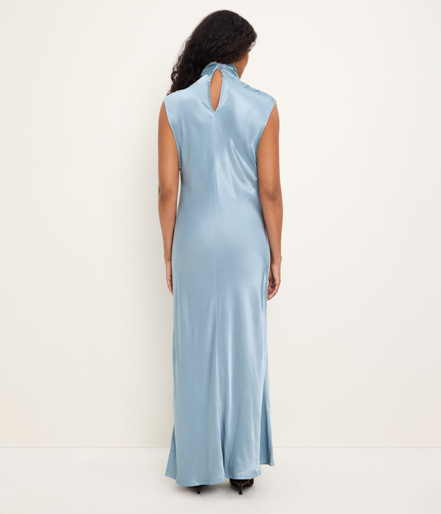 Astra Bias Mock Neck Dress