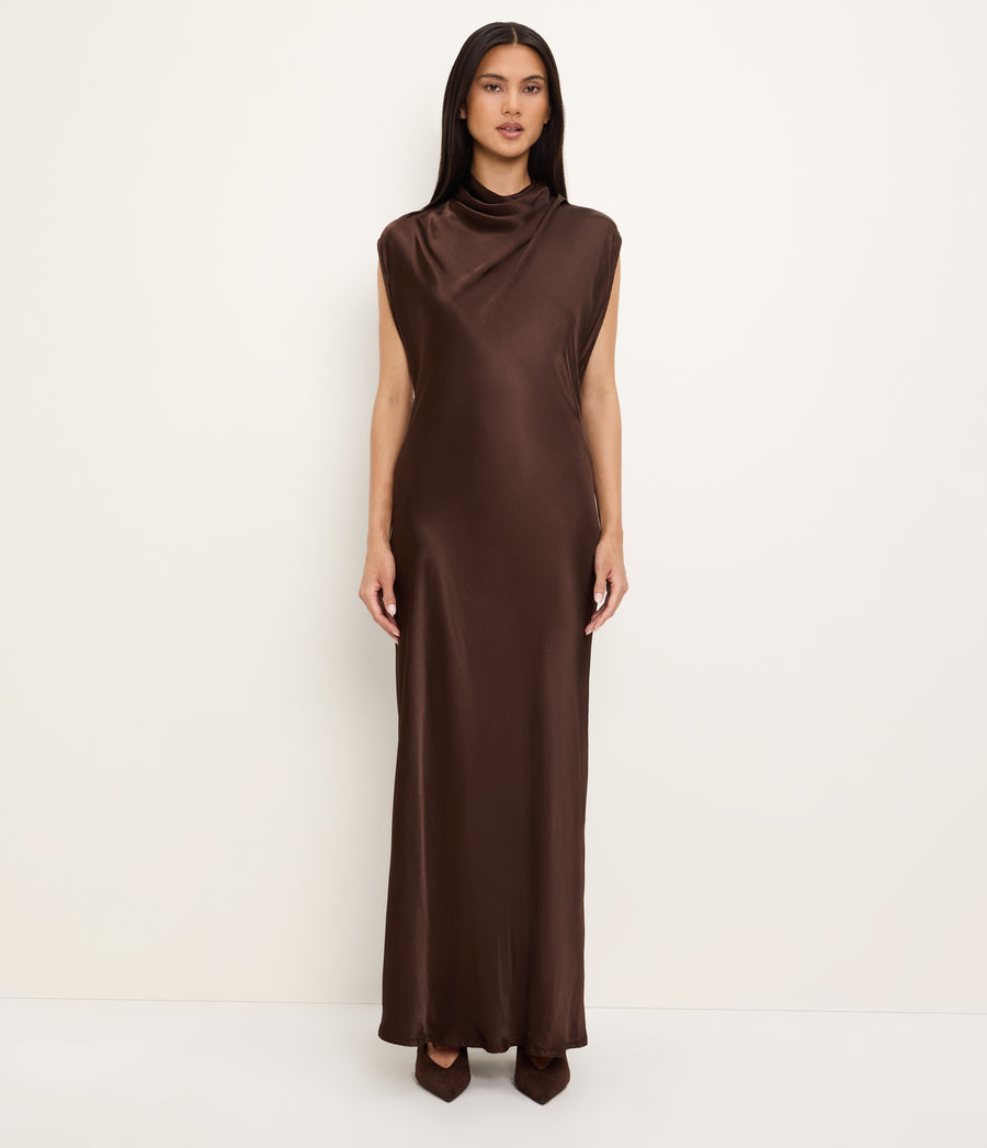 Astra Bias Mock Neck Dress