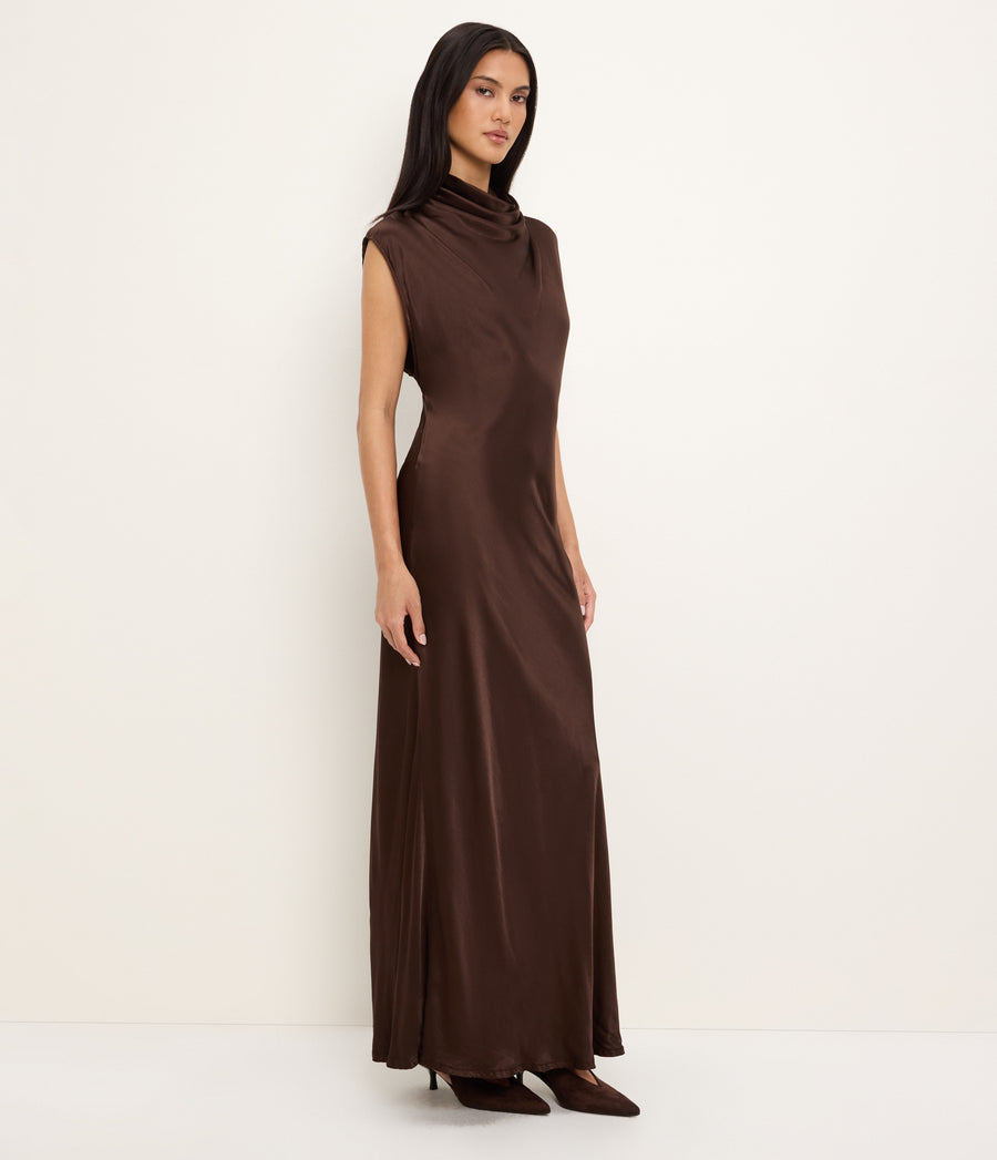 Astra Bias Mock Neck Dress