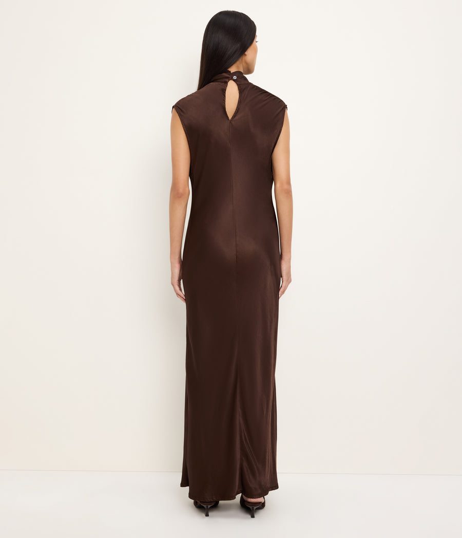 Astra Bias Mock Neck Dress
