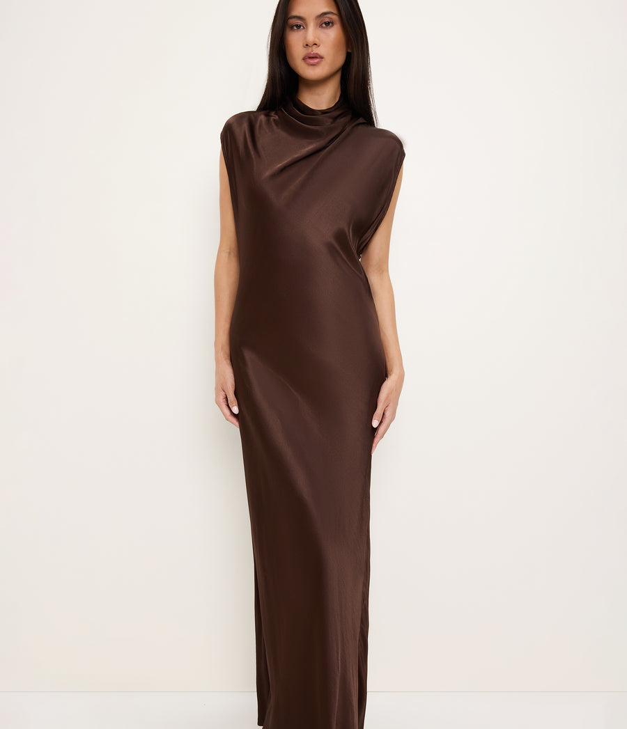 Astra Bias Mock Neck Dress