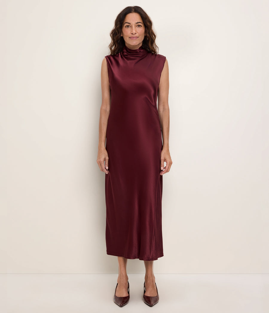Astra Bias Mock Neck Dress