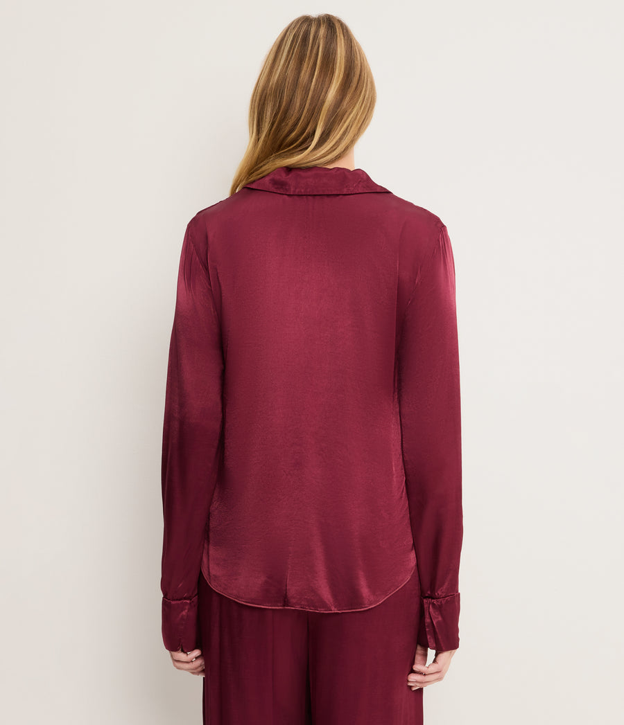 Everly Satin Collared Top