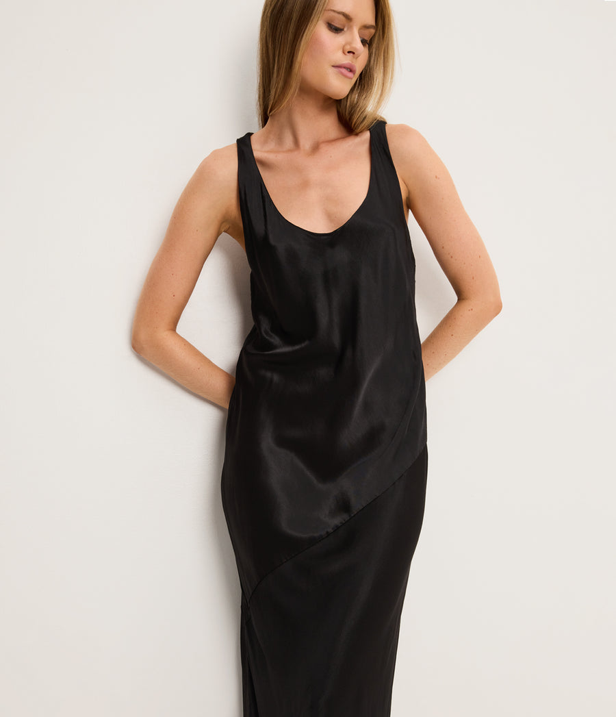 Ivana Satin Column Dress