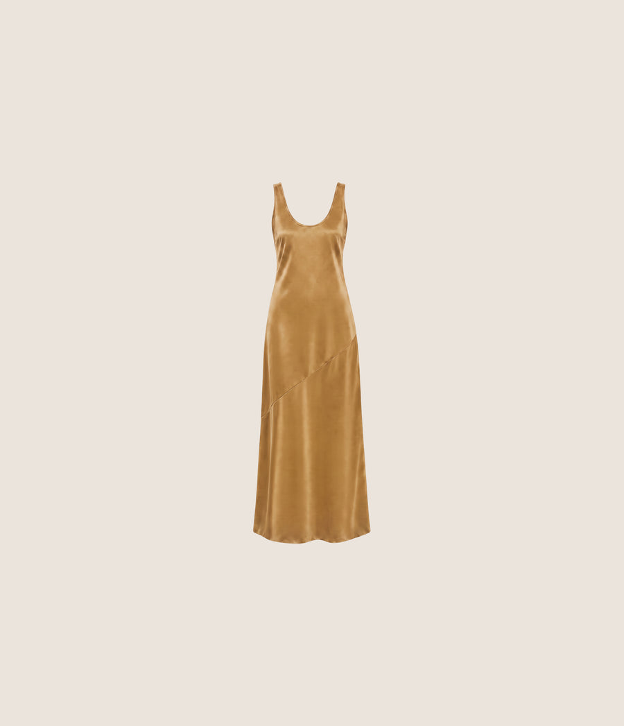 Ivana Satin Column Dress