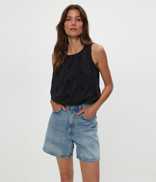 (取寄) マイケル スターズ レディース ヘイゼル バブル トップ Michael Stars women Hazel Bubble Top White Hazel Eyelet Bubble Top