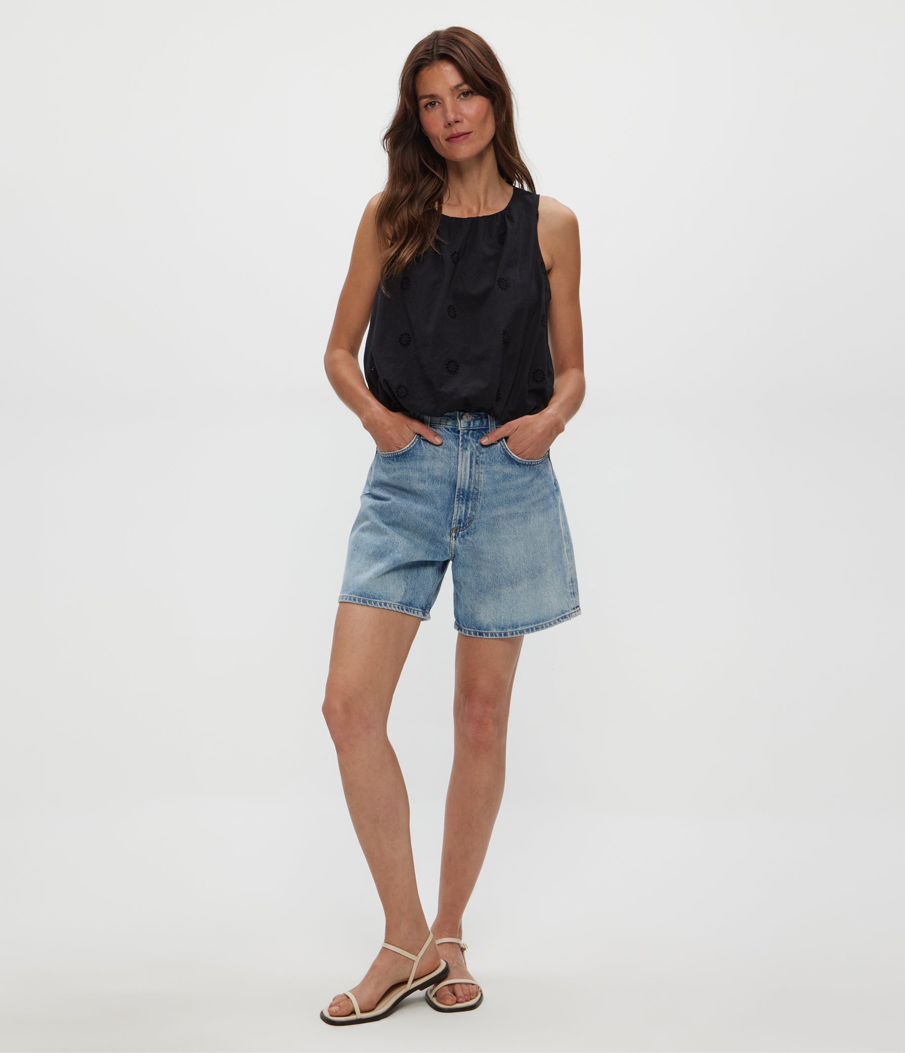 Hazel Eyelet Bubble Top