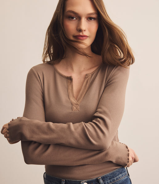 トップス CLANE MESH HENLEY NECK TOPS CLANE MESH HENLEY NECK TOPS