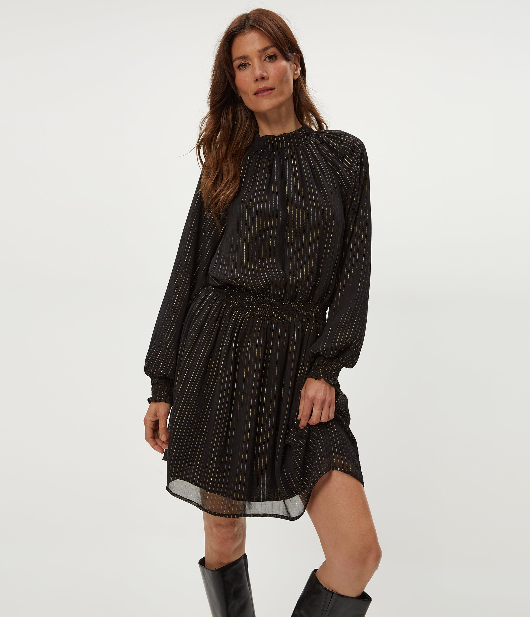 gold and black mini dress STAND OUT CHAIN MINI DRESS main image 1