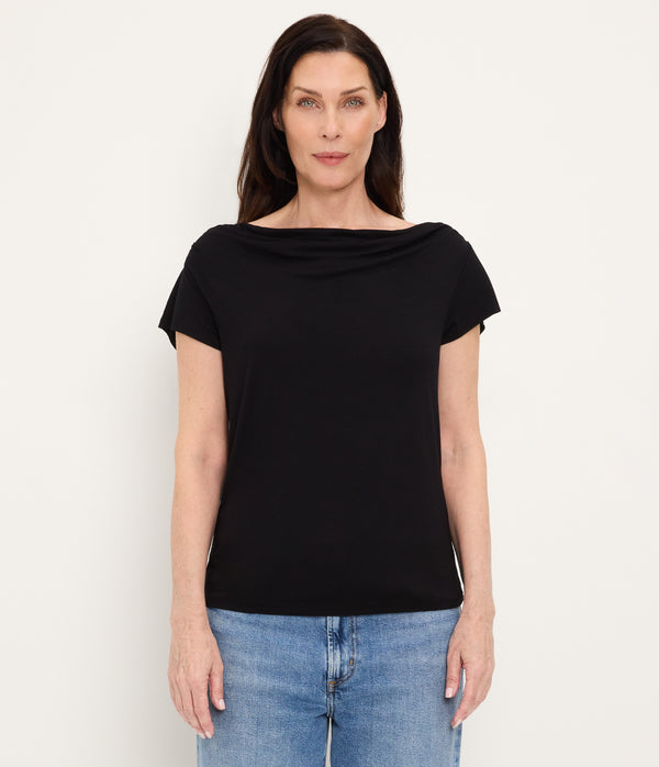 Desiree Cowl Neck Top BLACK / XL