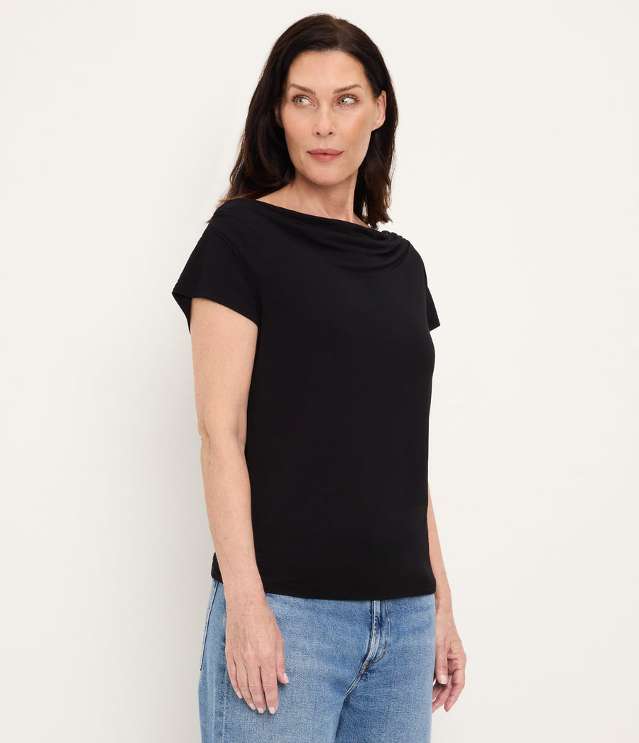 Desiree Cowl Neck Top BLACK / XL #BLACK