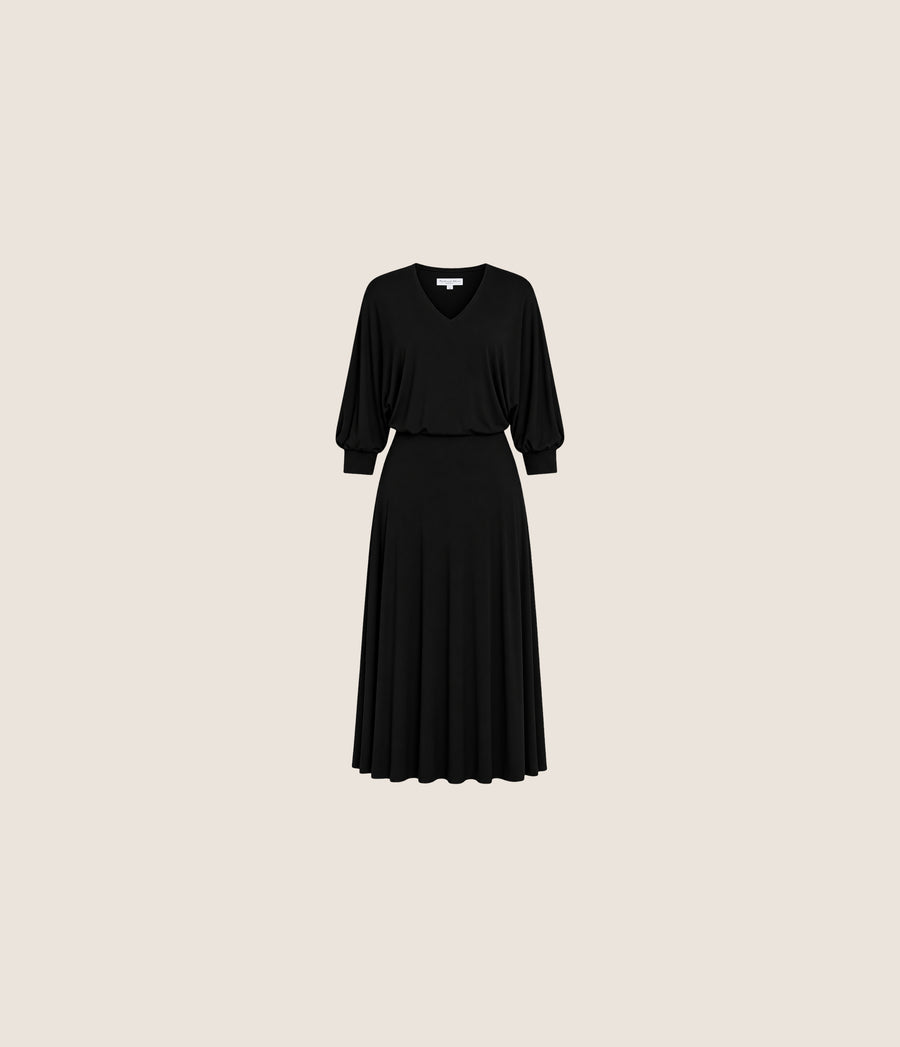 Samantha V-Neck Midi Dress
