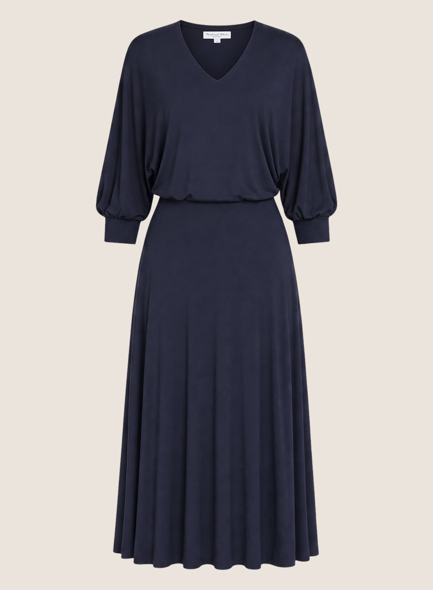 Samantha V-Neck Midi Dress