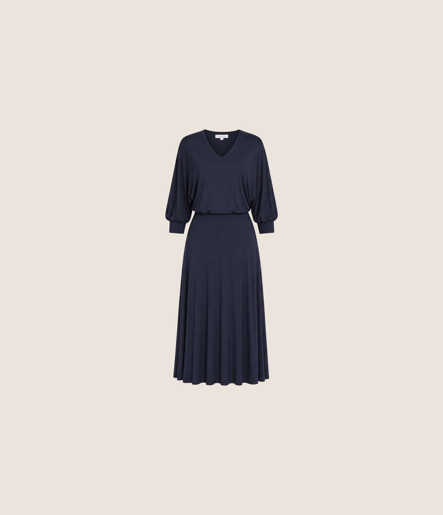 Samantha V-Neck Midi Dress