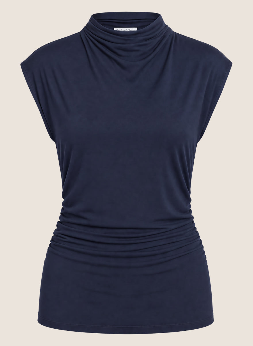 Mina Power Shoulder Top