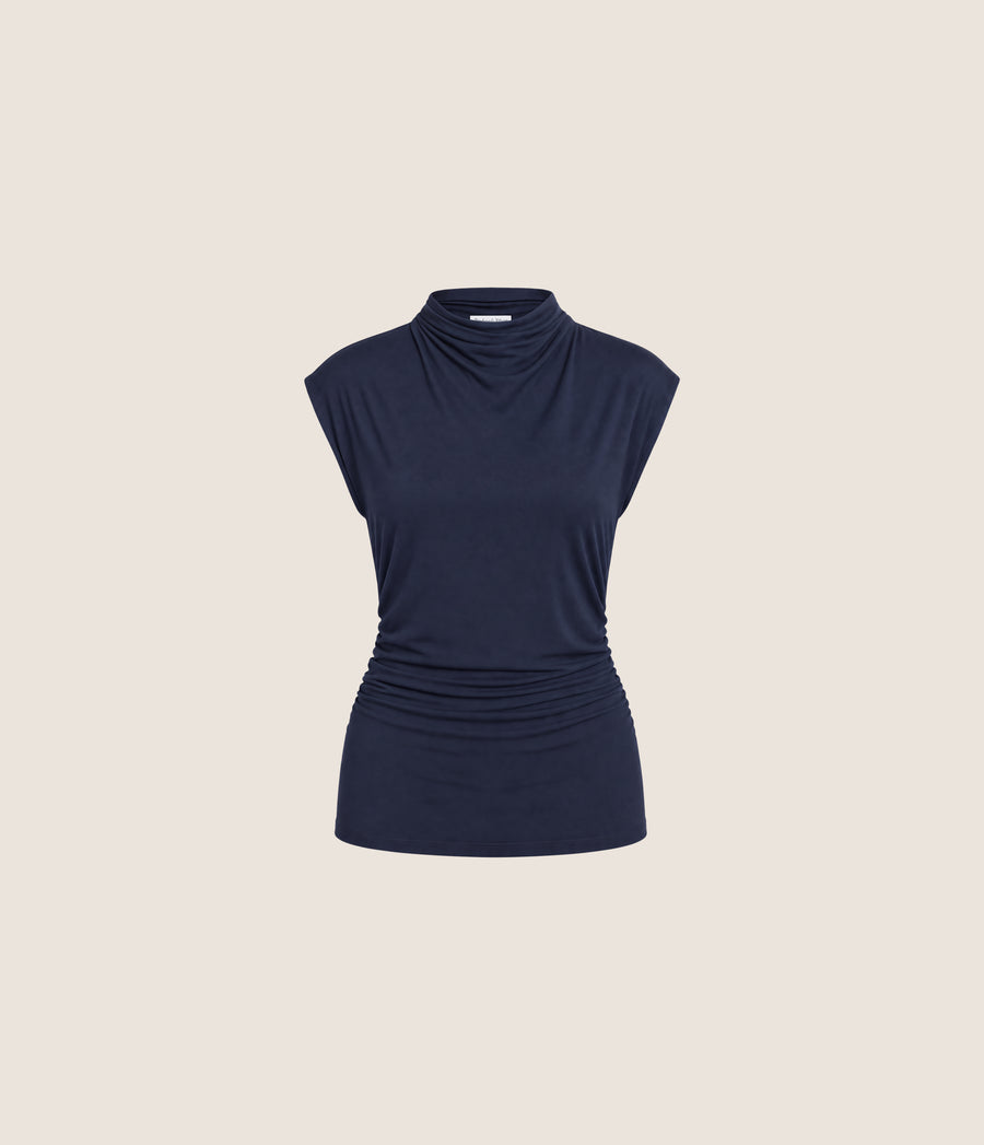 Mina Power Shoulder Top