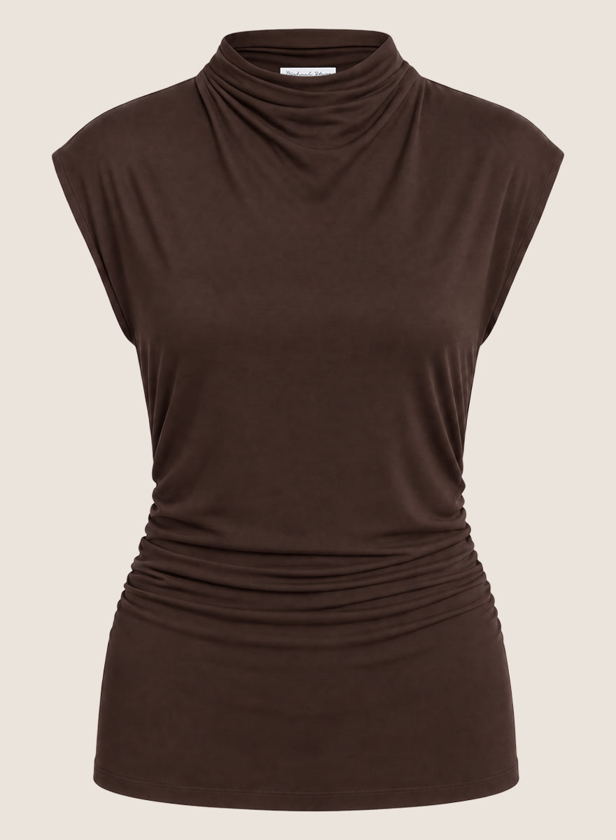 Mina Power Shoulder Top