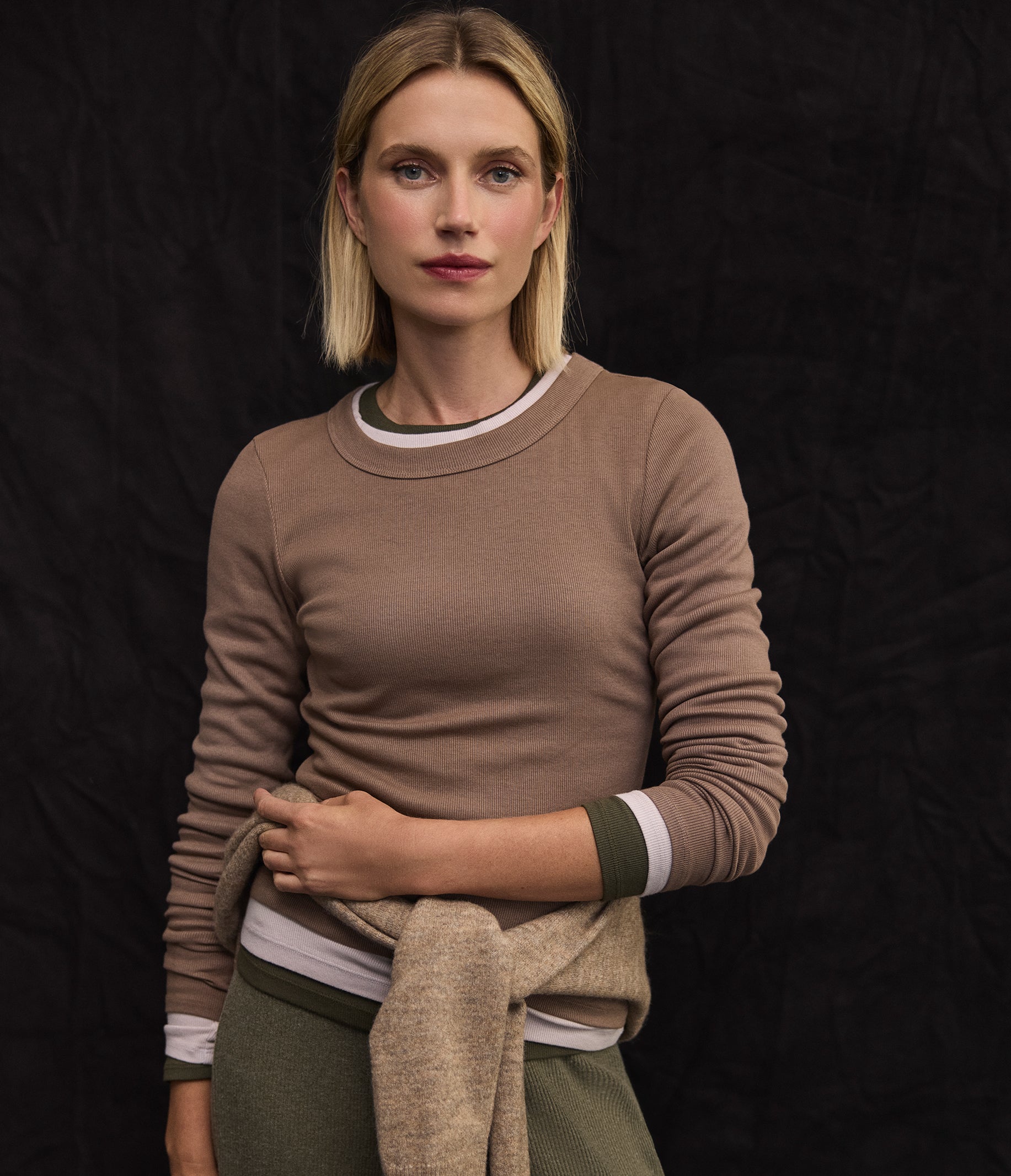 トップス At Last RIB KNIT TEE Julie Scoop Neck Sweater Rib Tee – PROJECT SOCIAL T