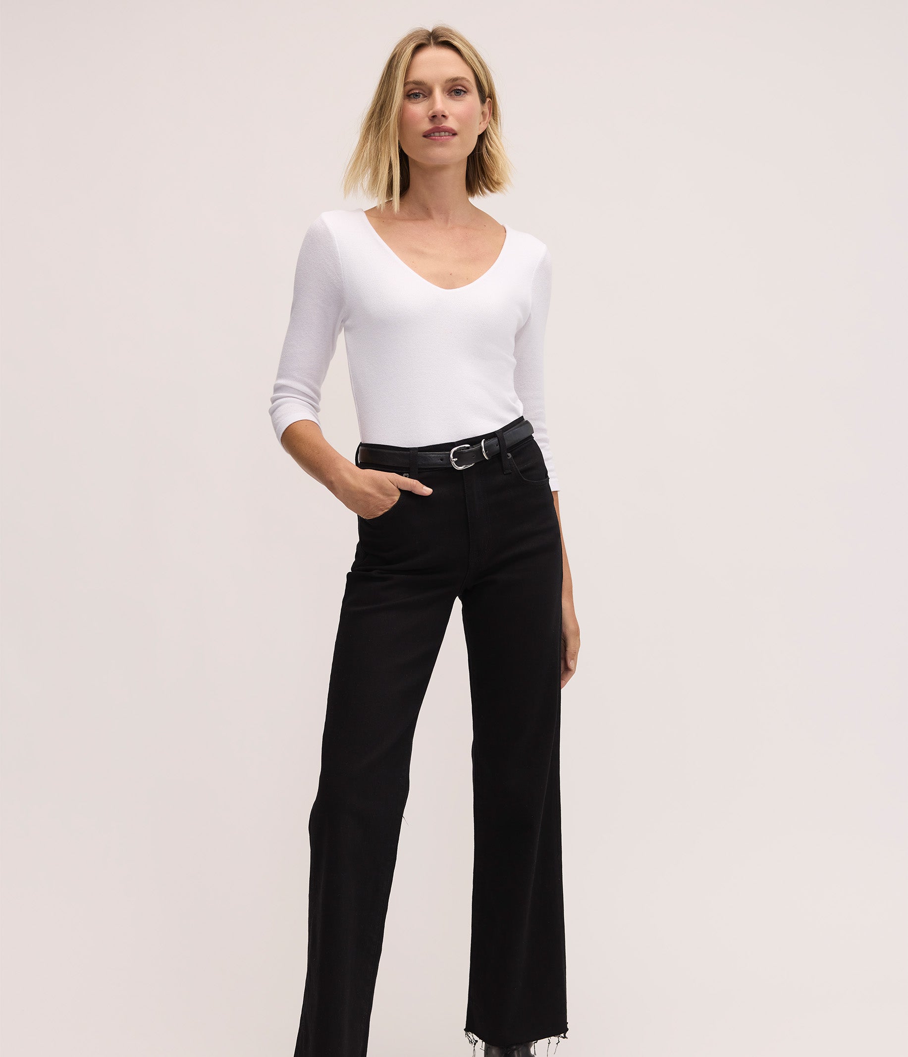 Angelina Shine V-Neck Tee