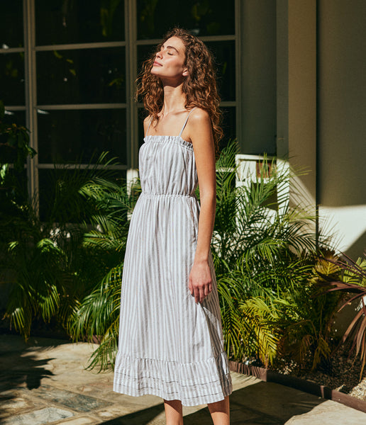 【threetimes】25HS★ (XS,S,M,L) Stretch Lace Up Dress MS_Summer25_Look_25_LCT004_ESP