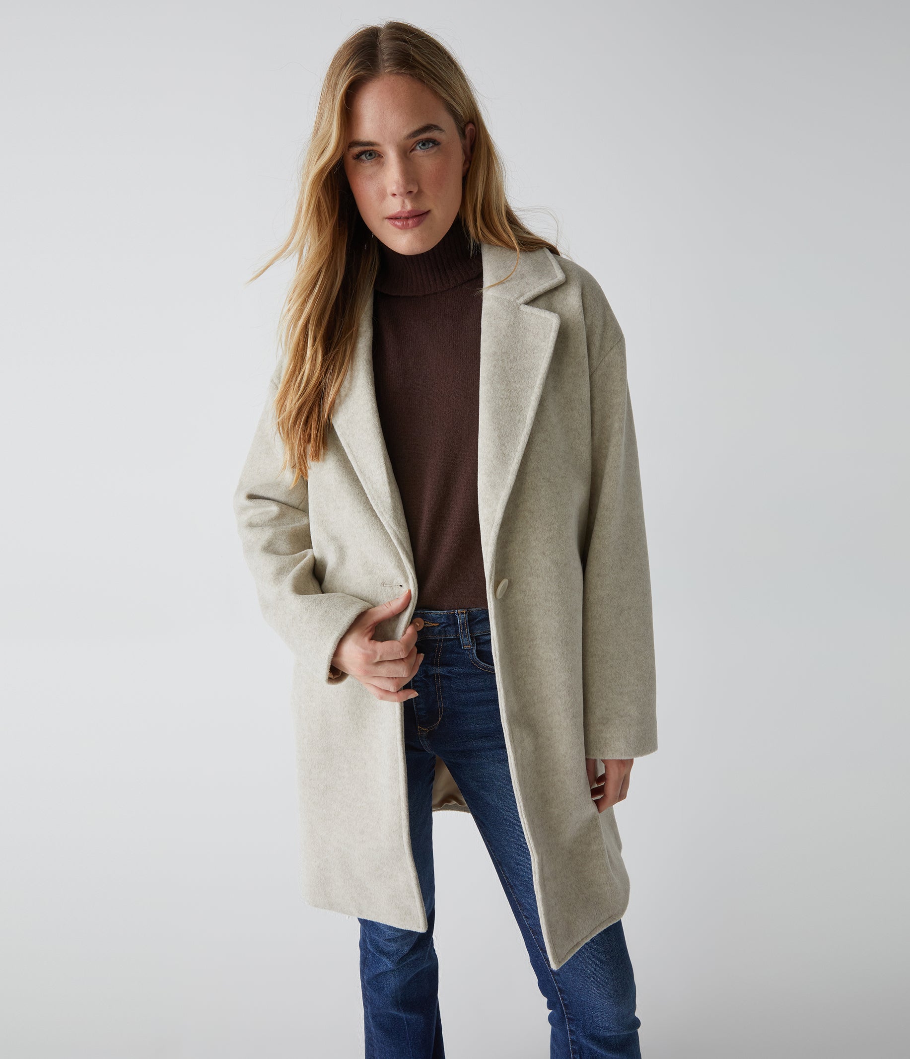 Oatmeal coat sales