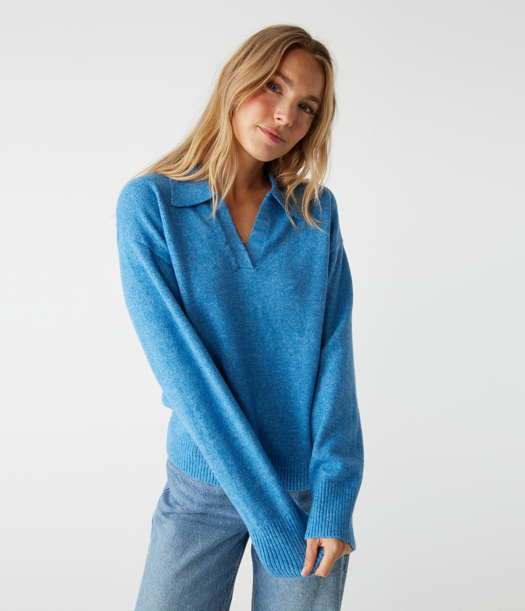 (取寄) マイケル スターズ レディース ジョナス ジョニー カラー セーター Michael Stars women Jonas Johnny Collar Sweater Java Jonas Johnny Collar Sweater