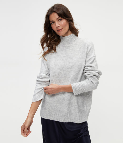 Organic Linen Cotton Mock Neck Top | EILEEN FISHER