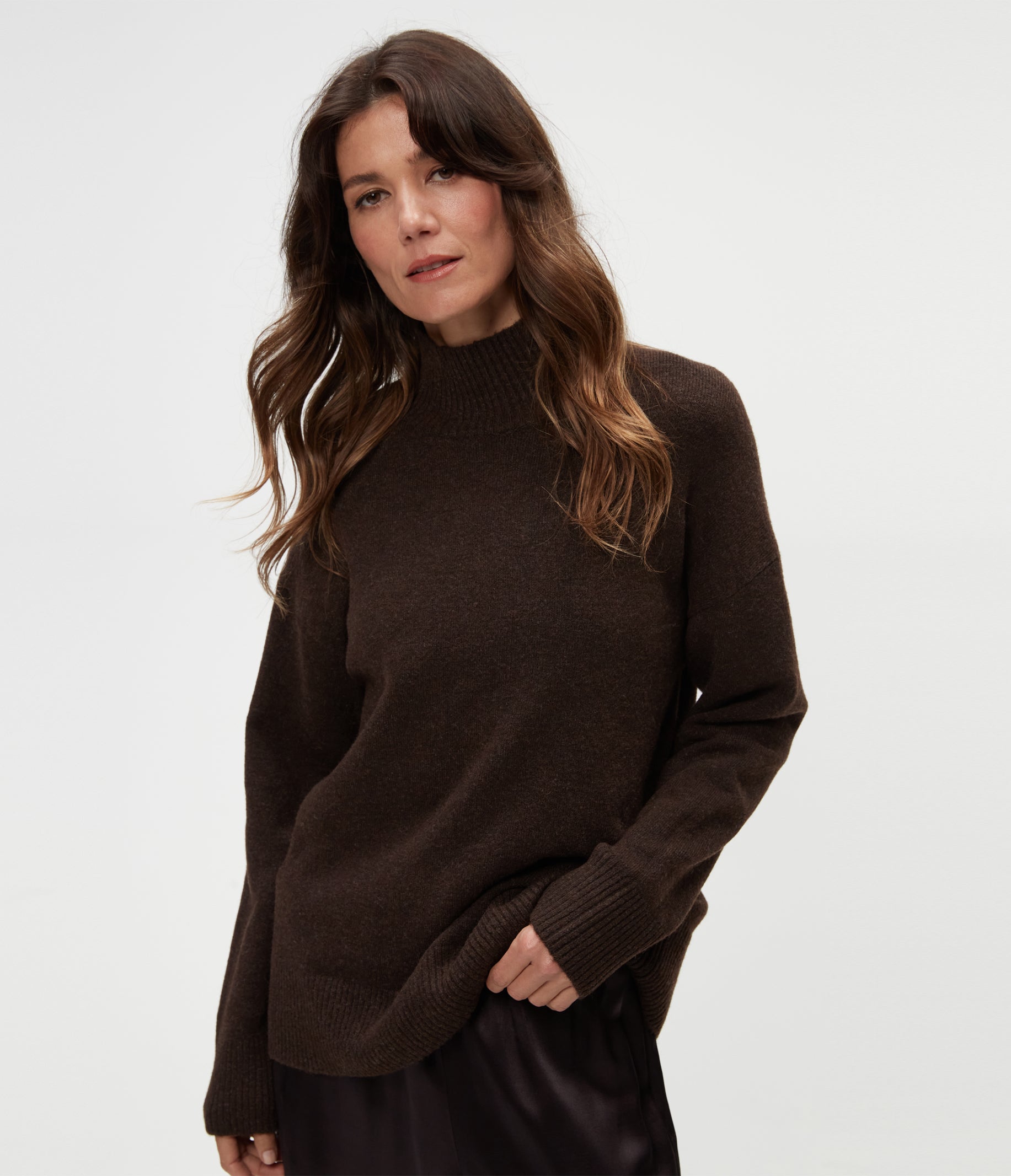 Embroidered Logo Turtleneck Sweater | GUESS