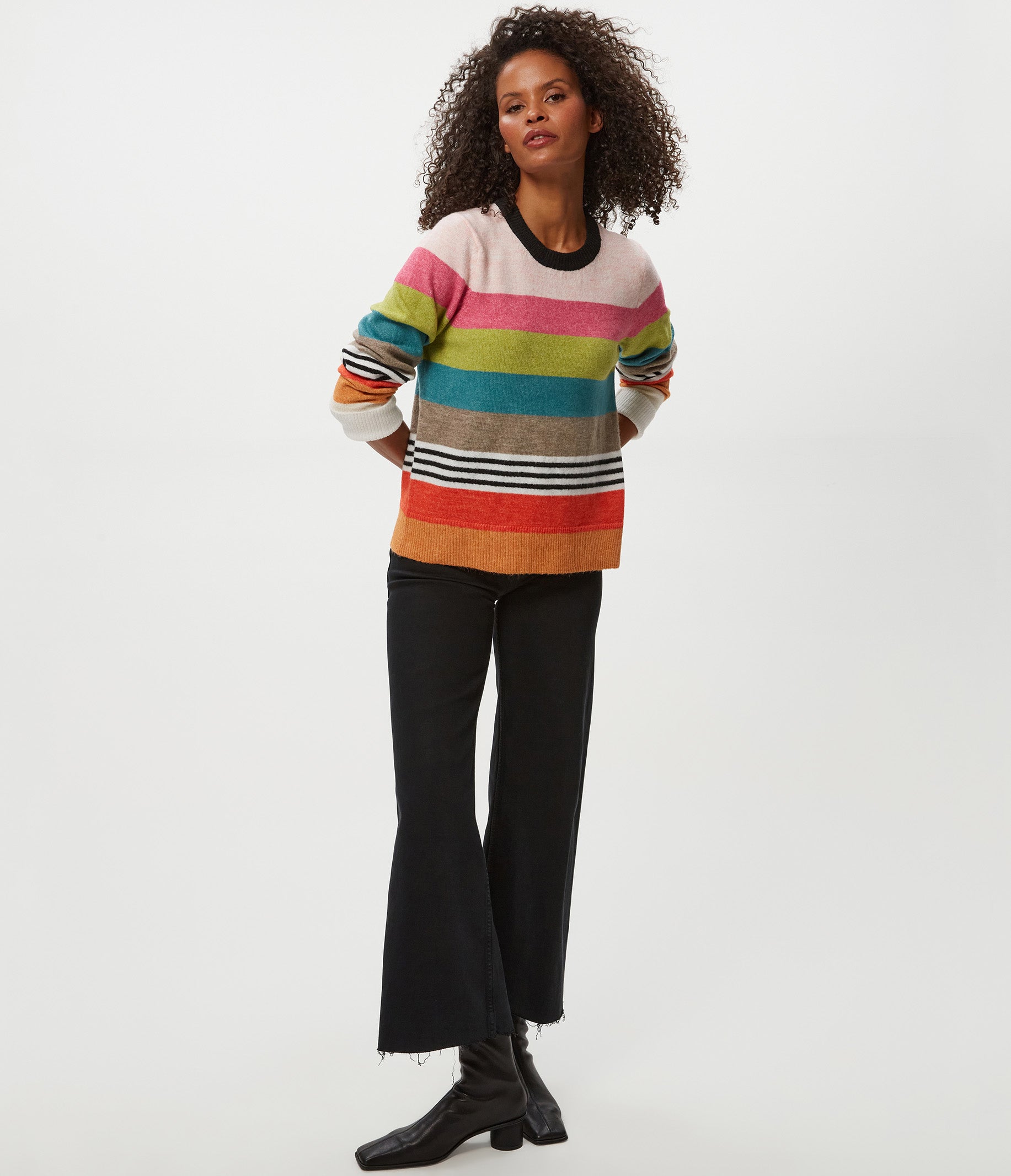 Irene Stripe Crewneck Pullover