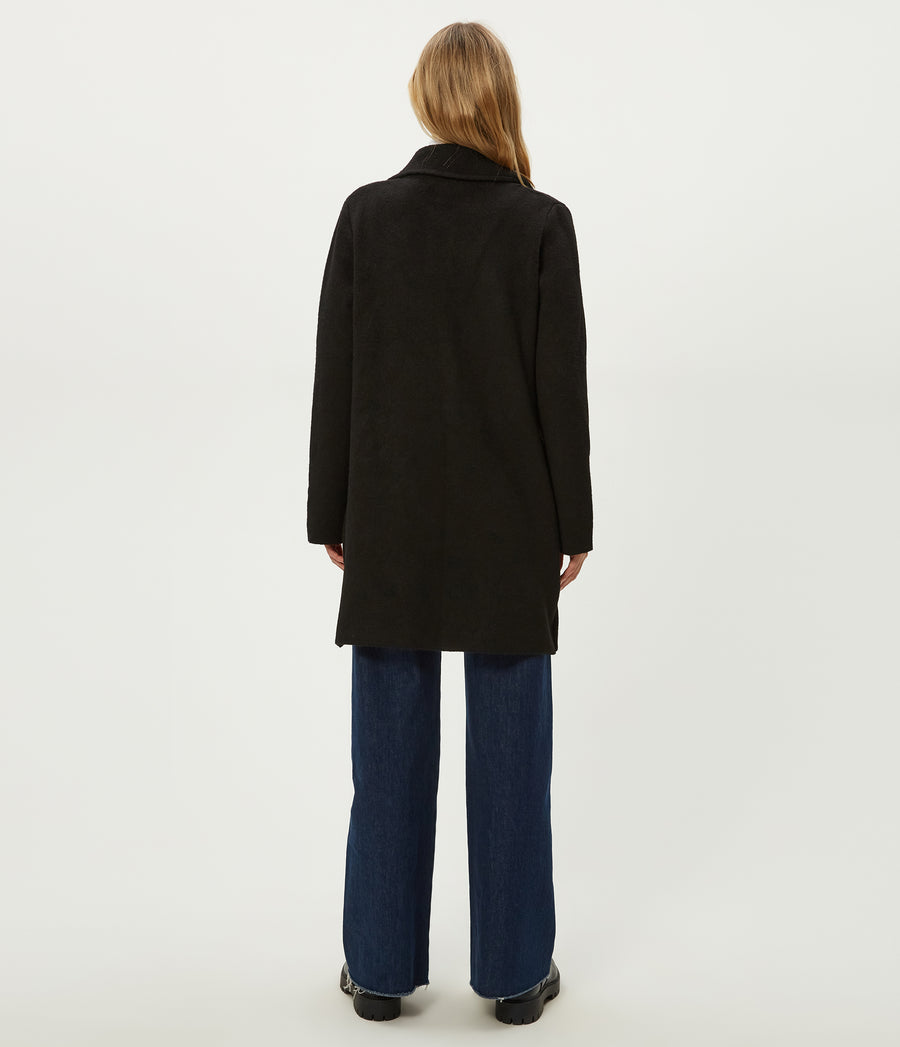 Glacia Coatigan in Black Back View #BLACK